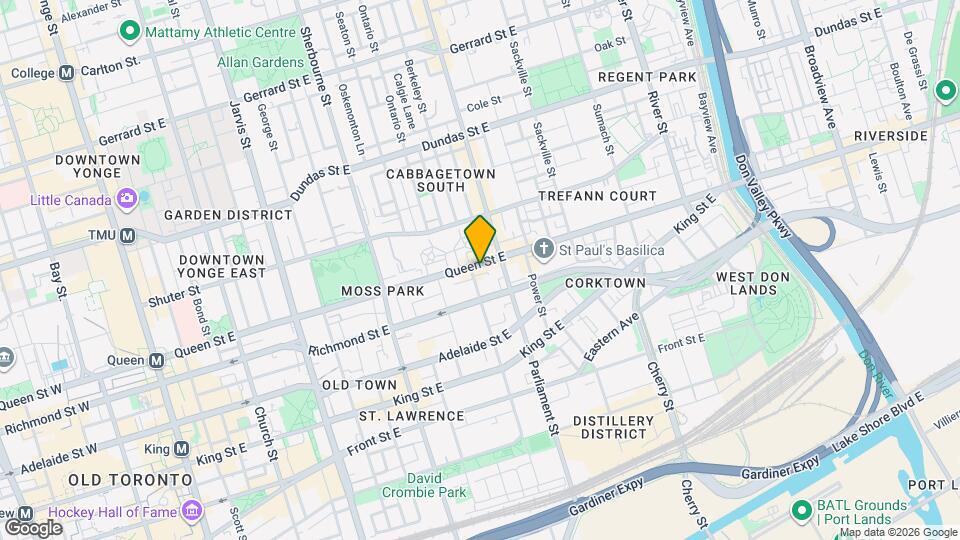 325 Queen St E Map and Location Details