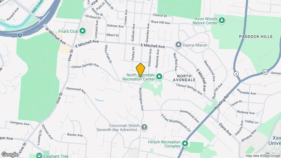 526 Clinton Springs Ave Mapa y Detalles de la Ubicación