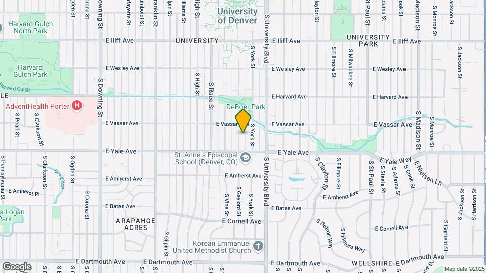 2644 S Gaylord St Map and Location Details