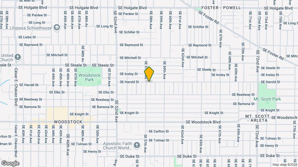 5706 SE Harold St Map and Location Details
