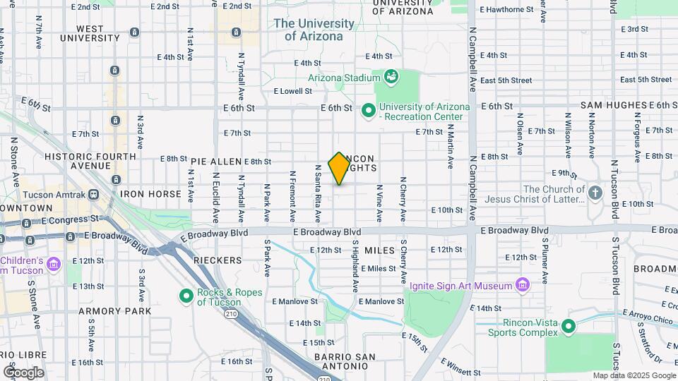 1306 E 9th St Map and Location Details