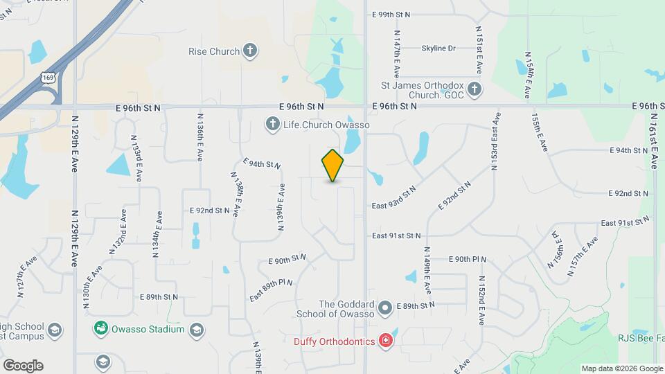 9246 N 143rd East Ave Map and Location Details