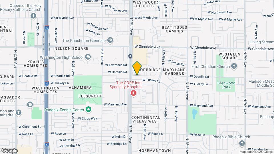 1828 W Tuckey Ln Mapa y Detalles de la Ubicación