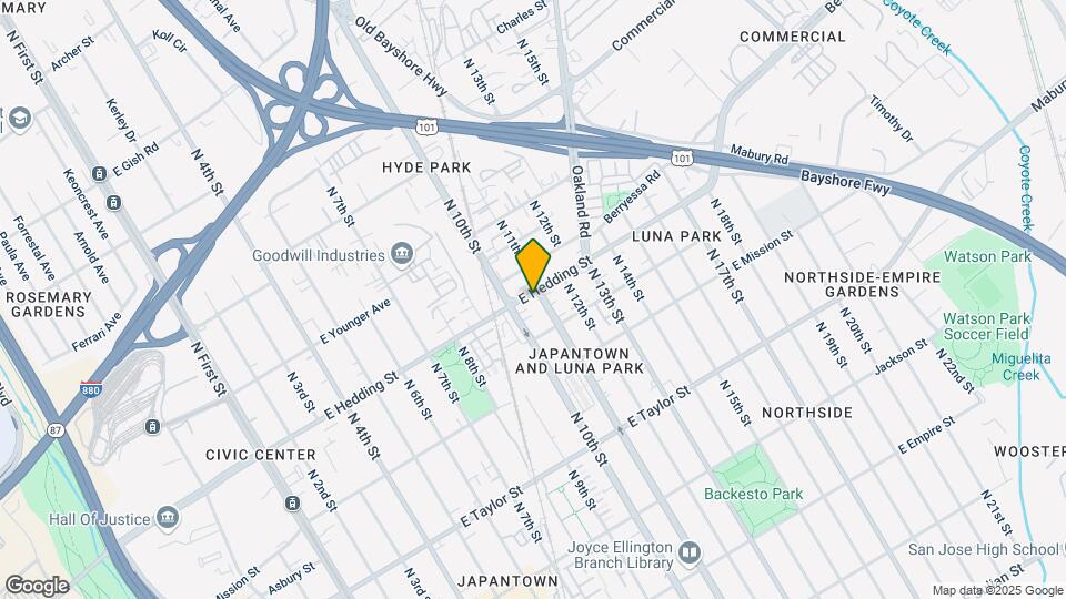 490 E Hedding St Map and Location Details
