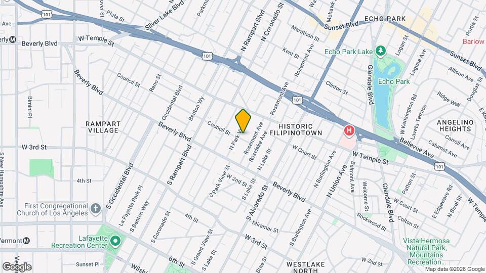 206 N Park View St, Unit 104 Mapa y Detalles de la Ubicación