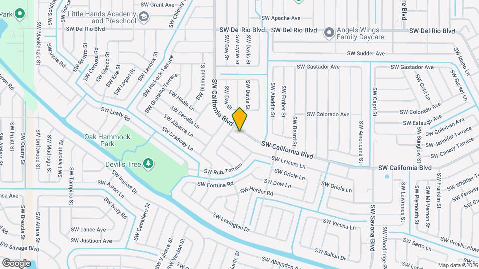 1580 SW California Blvd Mapa y Detalles de la Ubicación