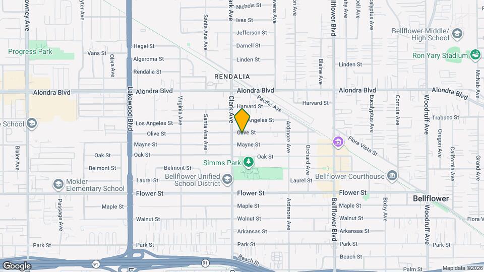 9420 Olive St Map and Location Details