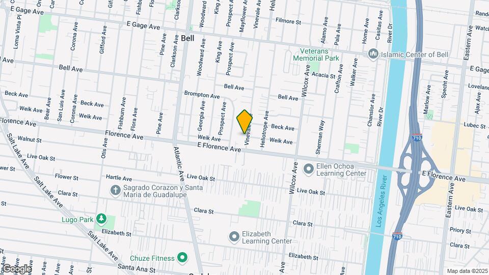7025-7033 Vinevale Ave Mapa y Detalles de la Ubicación