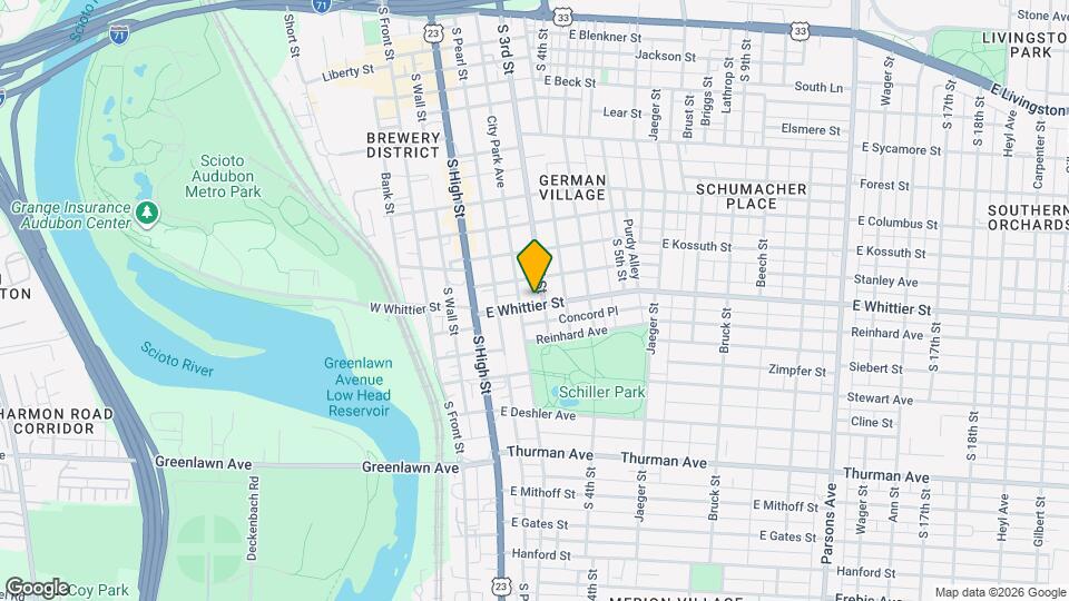 80 E Whittier St Map and Location Details