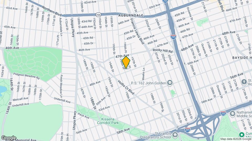 47-61 196th St Map and Location Details