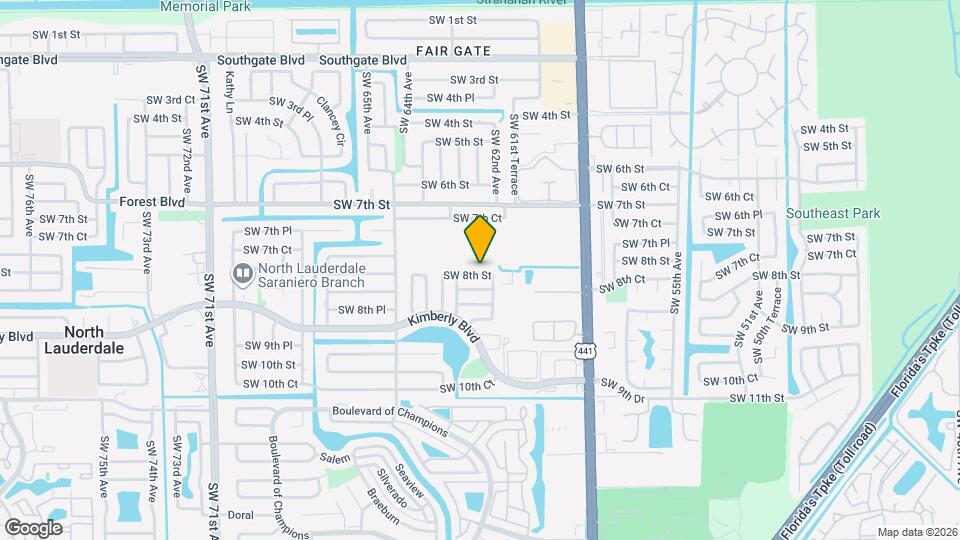 6241 SW 8th St Map and Location Details