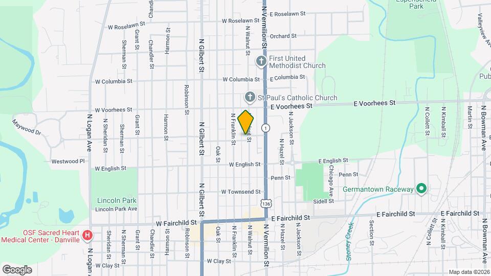 1202 N Walnut St Map and Location Details