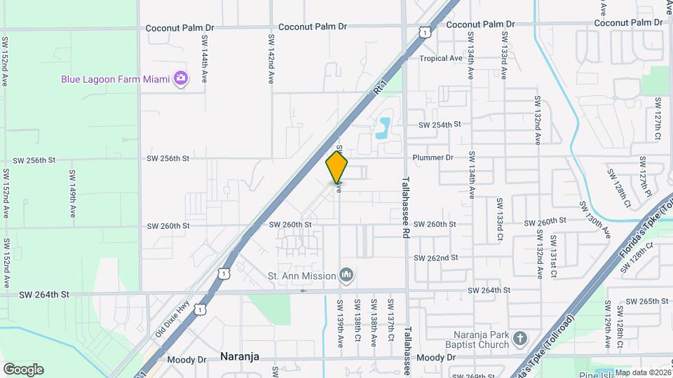 25783 SW 139th Ct Mapa y Detalles de la Ubicación