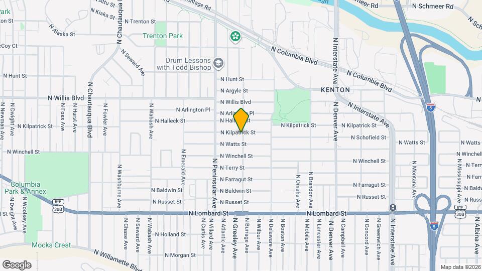 8111 N Burrage Ave Map and Location Details