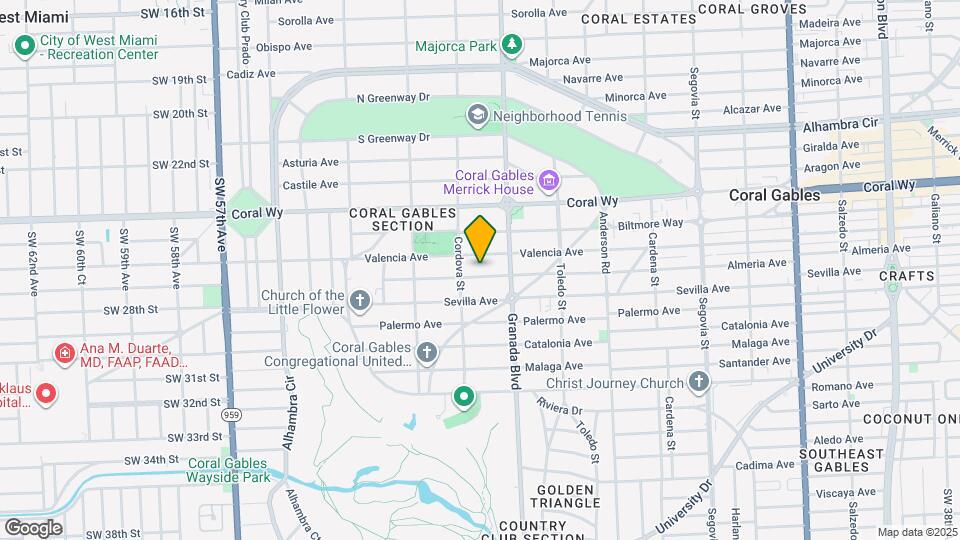 1033 Almeria Ave Map and Location Details