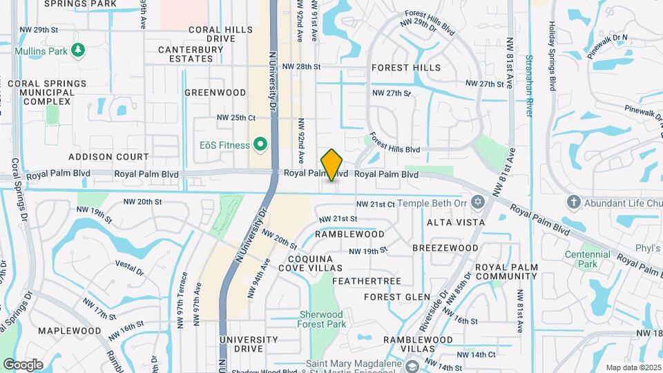 Royal Palm Towers Luxury Rental Apartments Map and Location Details