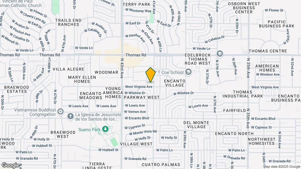 4102 W Virginia Ave Map and Location Details