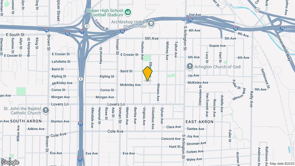 901 McKinley Ave Map and Location Details