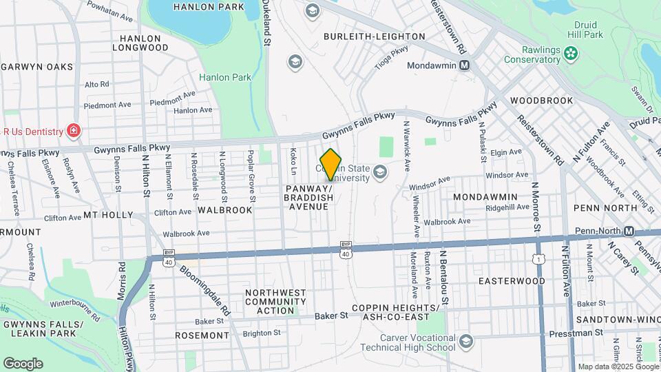 2137 Braddish Ave Map and Location Details