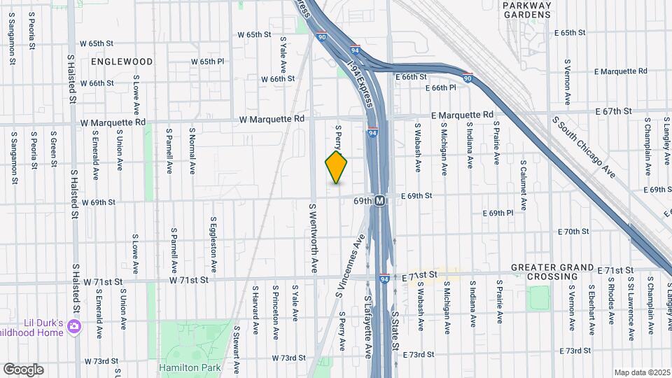 6842 S Perry Ave Map and Location Details