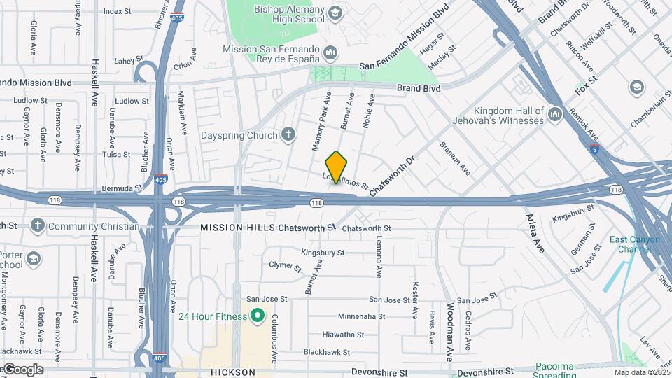 10830 Burnet Ave Map and Location Details