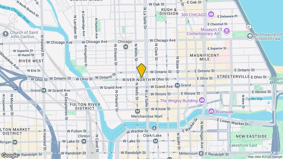 153 E Ohio St Map and Location Details