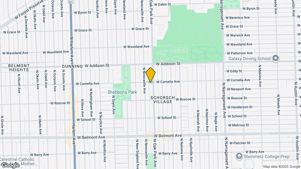 3456 N Oak Park Ave Map and Location Details