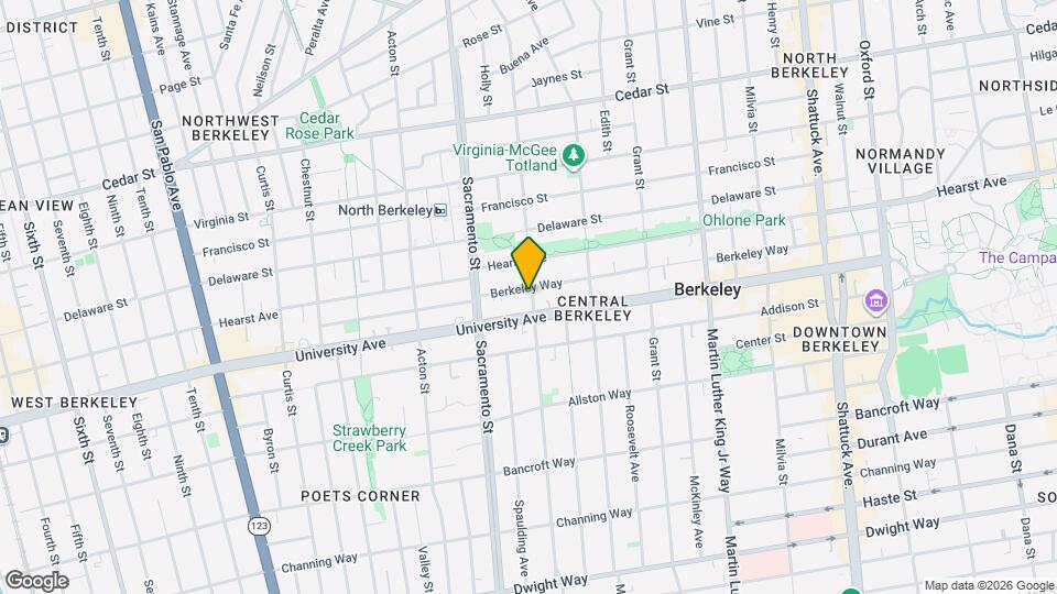 1930 California St Map and Location Details