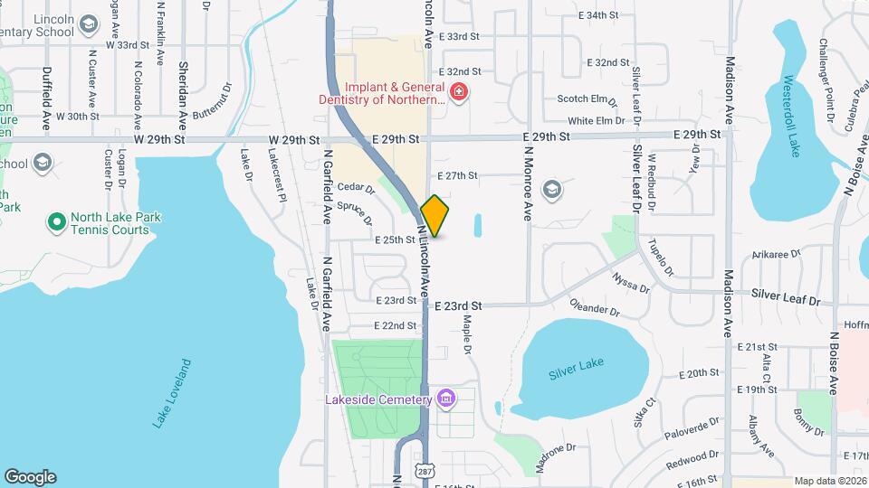 2480 N Lincoln Ave Mapa y Detalles de la Ubicación