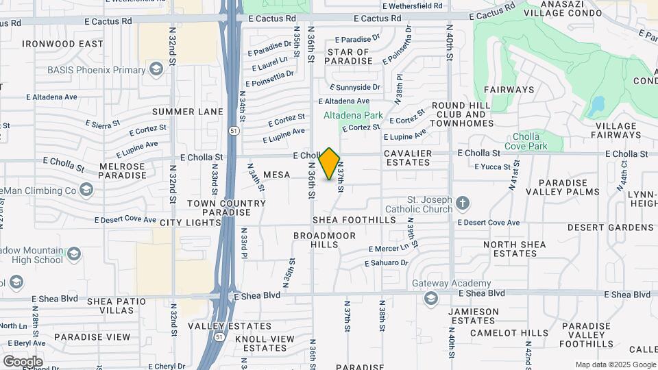 3625 E Garden Dr Map and Location Details