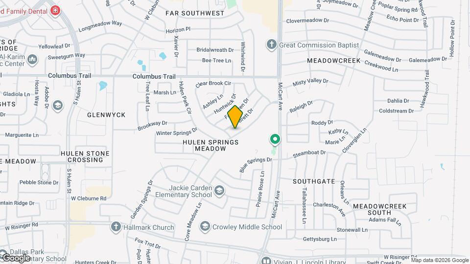 3732 Hulen Park Cir Map and Location Details