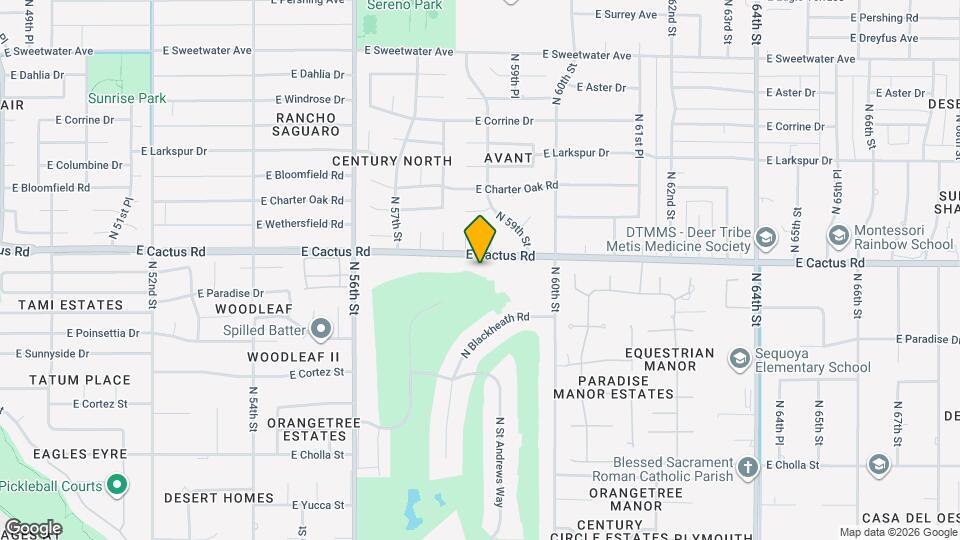 5821 E Cactus Rd Map and Location Details