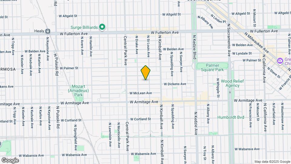 3510 W Dickens Ave, Unit 2nd FL Map and Location Details