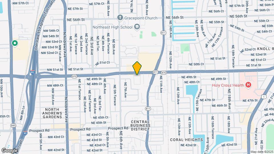 850 E Commercial Blvd Map and Location Details