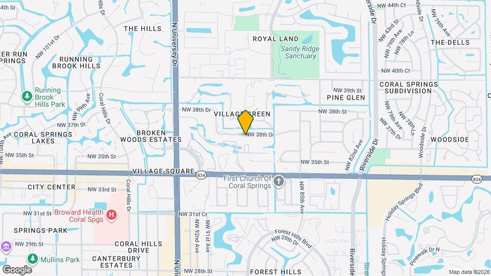 8804 NW 38th Dr Map and Location Details