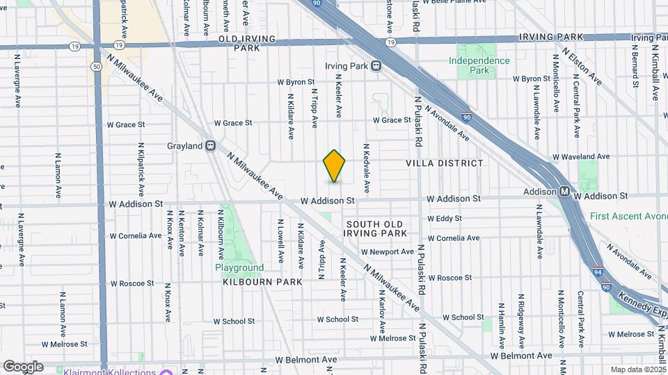 3614 N Keeler Ave Map and Location Details