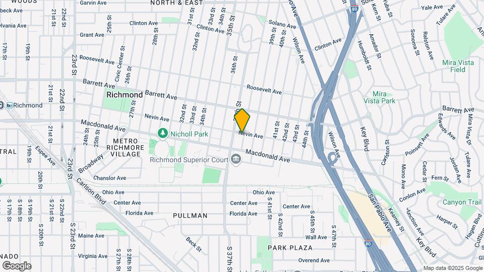 345 S 38th St Map and Location Details