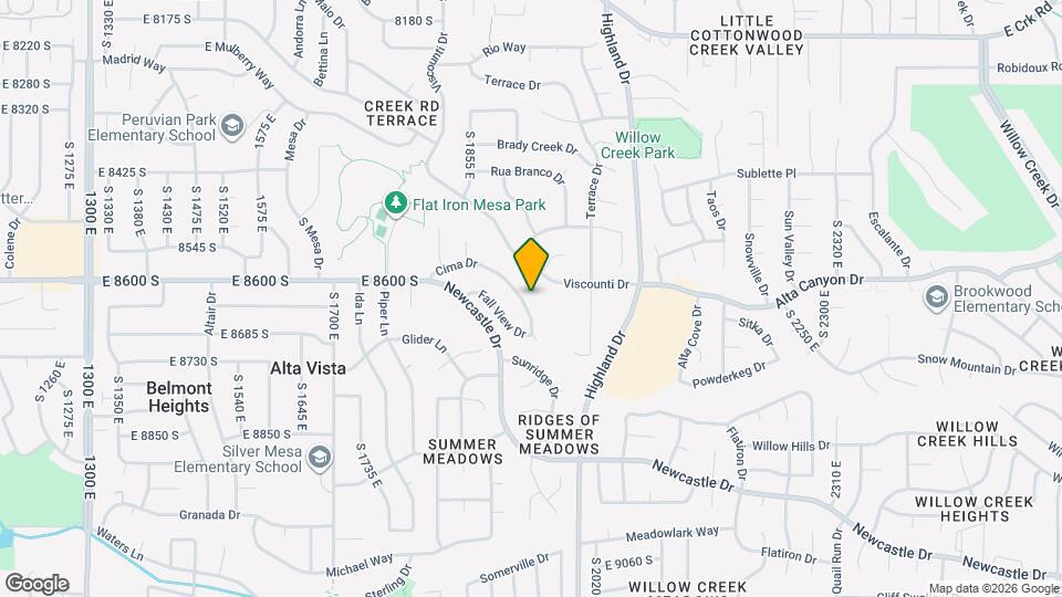 8627 S Cima Dr, Unit Cima Map and Location Details