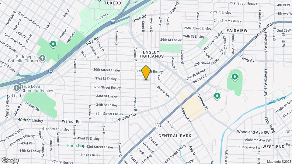 1833 31st St Ensley Map and Location Details