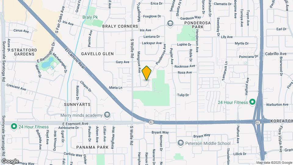 987 Ponderosa Ave Map and Location Details