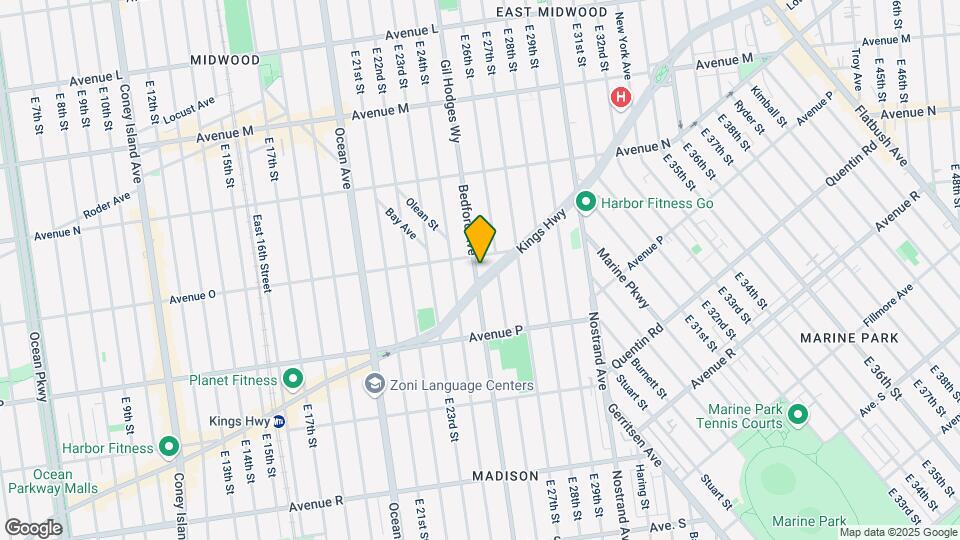 3619 Bedford Ave Map and Location Details
