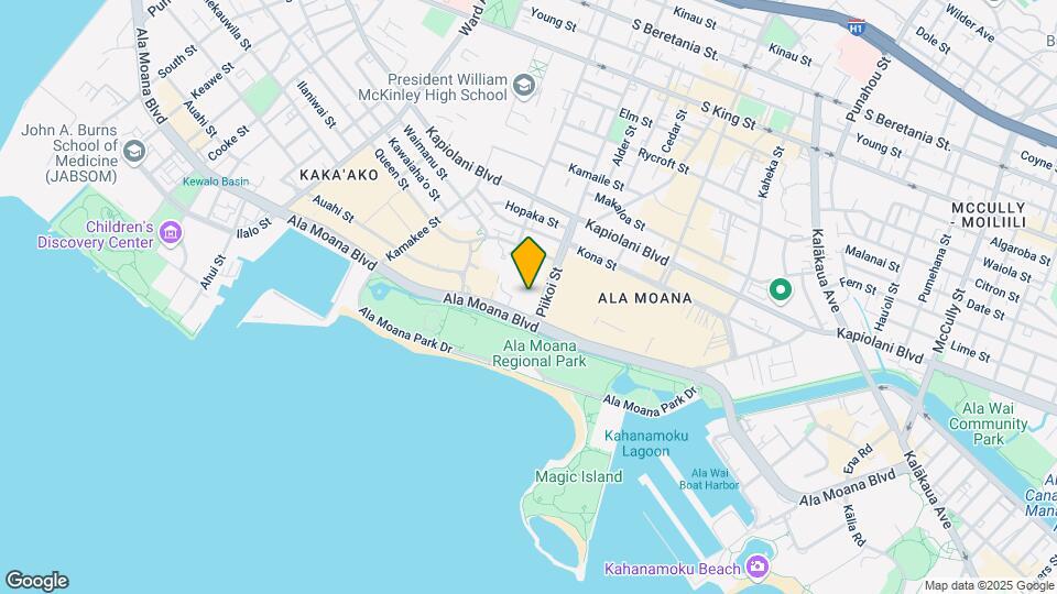 1350 Ala Moana Mapa y Detalles de la Ubicación