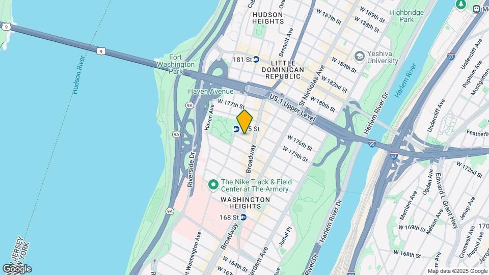 647-653 W 174th St Mapa y Detalles de la Ubicación