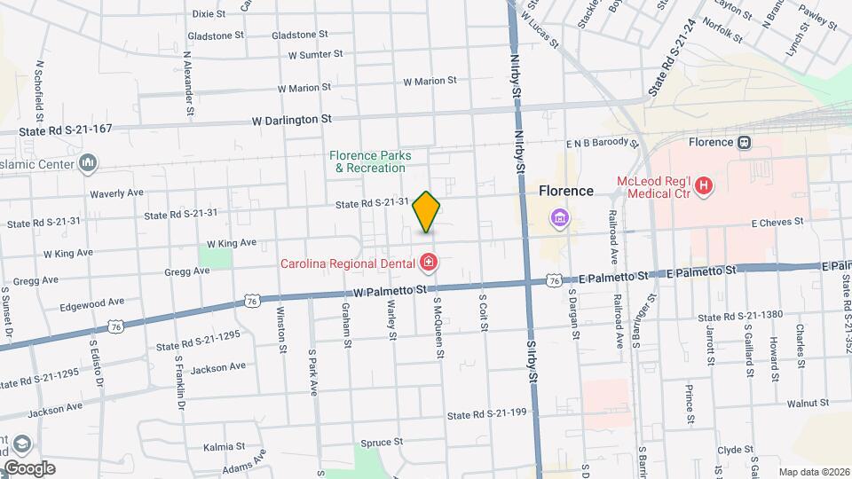 411 W Cheves St Map and Location Details