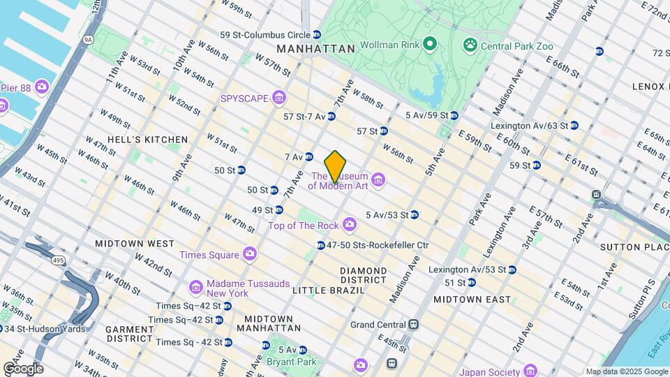 135 W 52nd St Map and Location Details