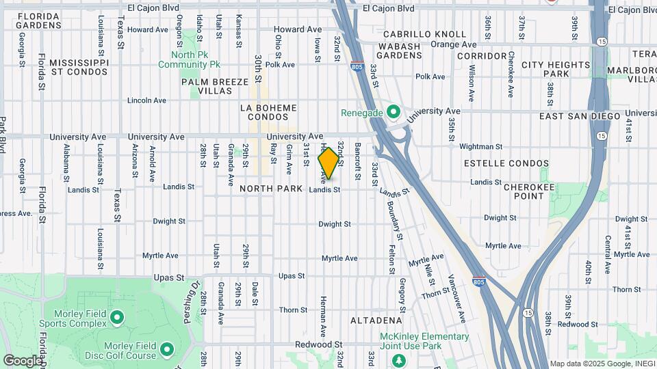 North Park 55+ Apartments Map and Location Details