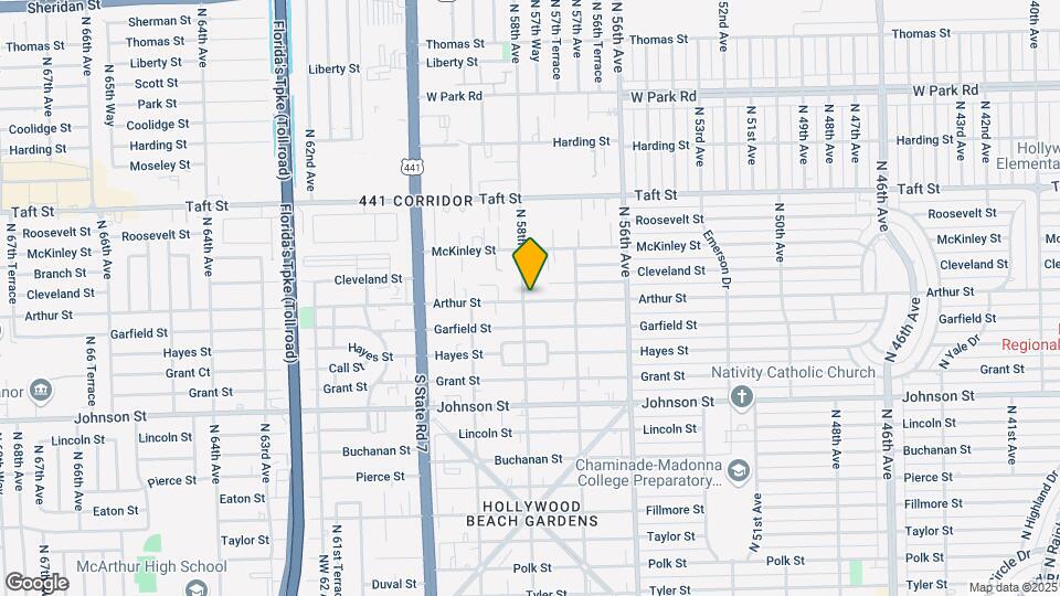 1301 N 58th Ave Map and Location Details