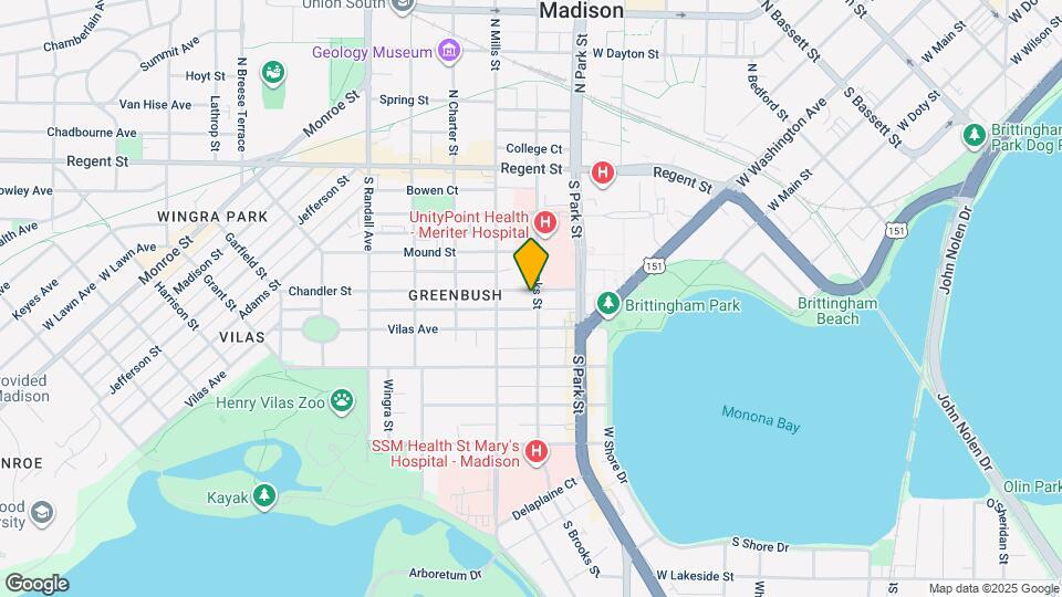 302 S Brooks St, Unit 1 Map and Location Details