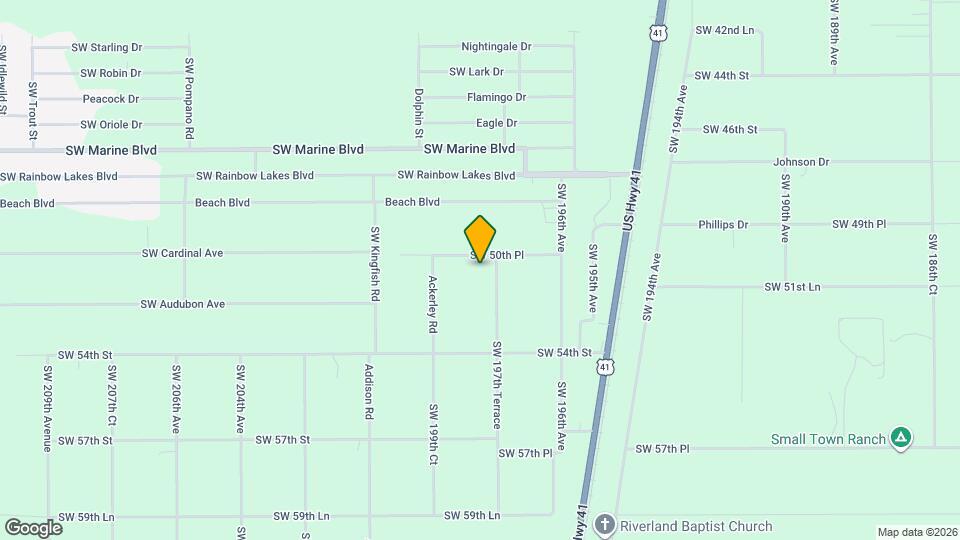 5092 SW 197th Terrace Map and Location Details