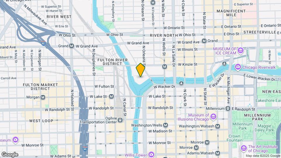 325 W Wolf Point Plaza Map and Location Details